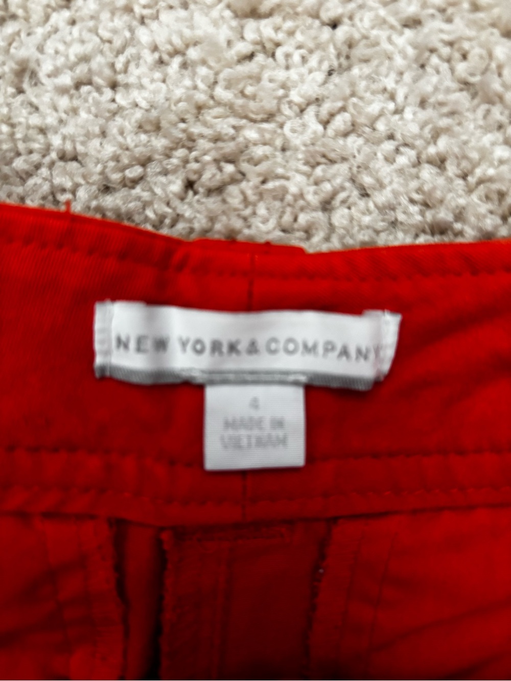 New York & Company Orange Stretch Chino Shorts - Picture 2 of 5
